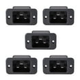 thumbnail image 4 of C20 Panel Mount Plug Adapter AC 250V 16A 3 Pins IEC Inlet Module Plug Power Connector Socket Staight 5 pcs, 4 of 4