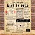 thumbnail image 2 of 71st Birthday Party Decor Poster 71 Years Ago Back In 1953, 2 of 5