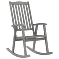 thumbnail image 6 of vidaXL Rocking Chair with Cushions Gray Solid Acacia Wood, 6 of 40