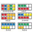 thumbnail image 1 of BAIVYLE Juego de diez marcos magnéticos gigantes - 5 diez marcos y 55 contadores matemáticos magnéticos Juegos de manipulativos matemáticos para niños Juguetes en el aula para jardín de infantes Mater, 1 of 1
