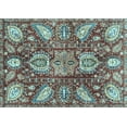 thumbnail image 1 of Ahgly Company Indoor Rectangle Abstract Light Blue Modern Area Rugs, 2' x 5', 1 of 4