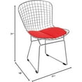 thumbnail image 6 of ModMade Chrome Wire Side Chair, White, 6 of 6