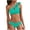 Mint Green, variant on Swimsuits for Women Two Piece Womens Women Sexy Solid With Chest Pad Without Underwire Bikini Two-shoulder Split Swimsuit