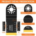 thumbnail image 3 of 12pcs Titanium Oscillating Saw Blades Set 1.34/1.73inch Multipurpose Bi-Metal Oscillating Multitool Blades Wear-Resistant Cutting Oscillating Tool Blades for Cutting Metal Wood Nail, 3 of 6