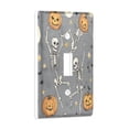 thumbnail image 2 of Yayeee Toggle Light Switch Wall Plate 1-Gang 4.5"x2.7" Home Decorative Outlet Cover, Gray Halloween Dancing, 2 of 7