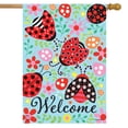 thumbnail image 2 of Briarwood Lane Spring House Flag 40x28 For Outdoor Patterned Ladybugs For Spring House Flag, 2 of 7
