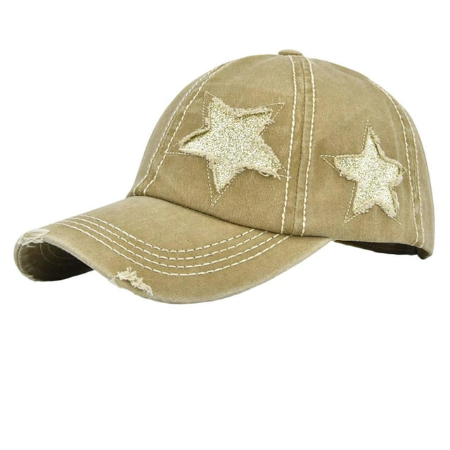 TIEVOSA Womens Ponytail Hat Baseball Cap High Messy Bun Ponycap Hats Quick Drying Mesh Hat(Khaki)