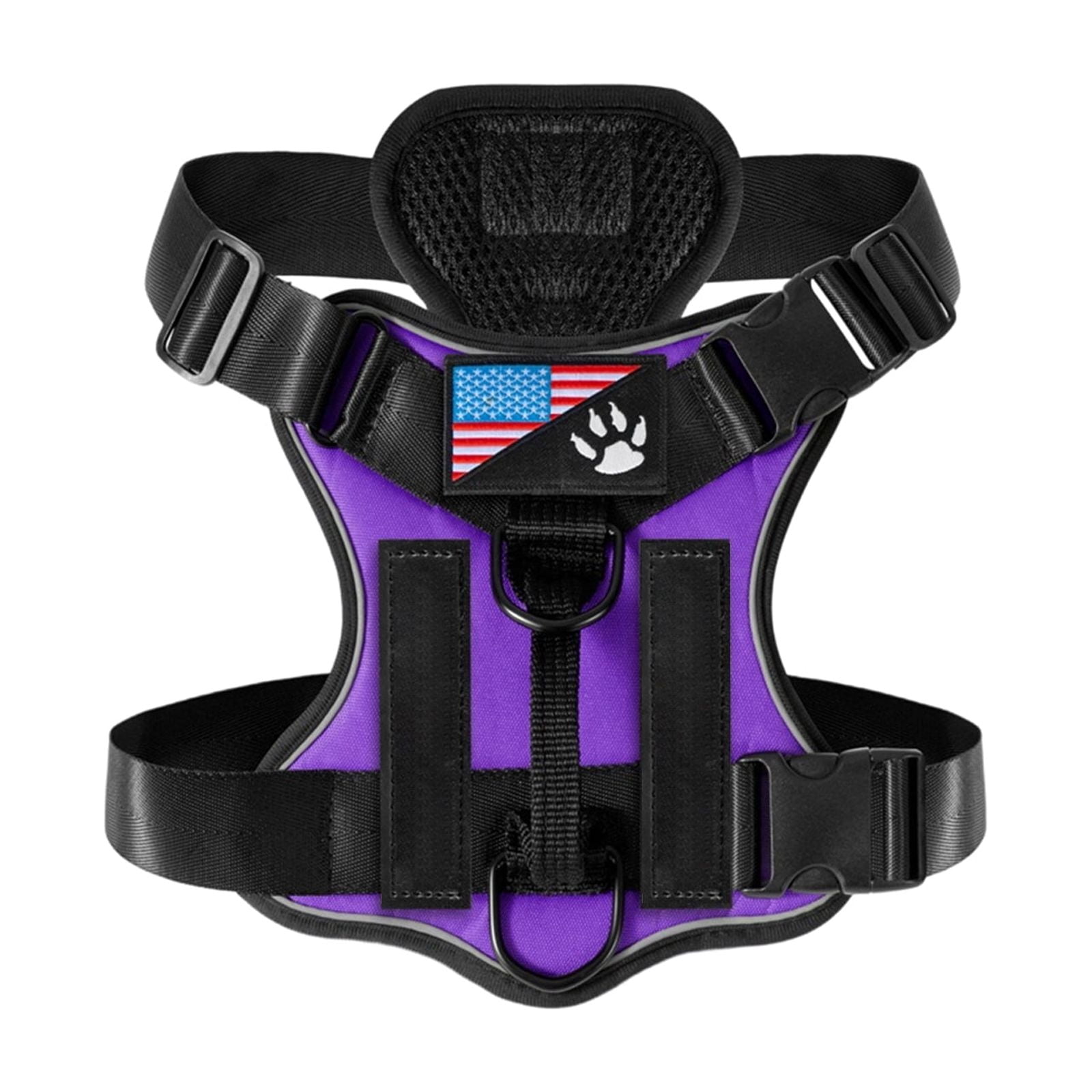 No Pull Dog Harness for Large Dogs, Reflective Adjustable Heavy Duty Harness for Medium Dogs, Ideal for Night Walking Outdoor Training with Custom