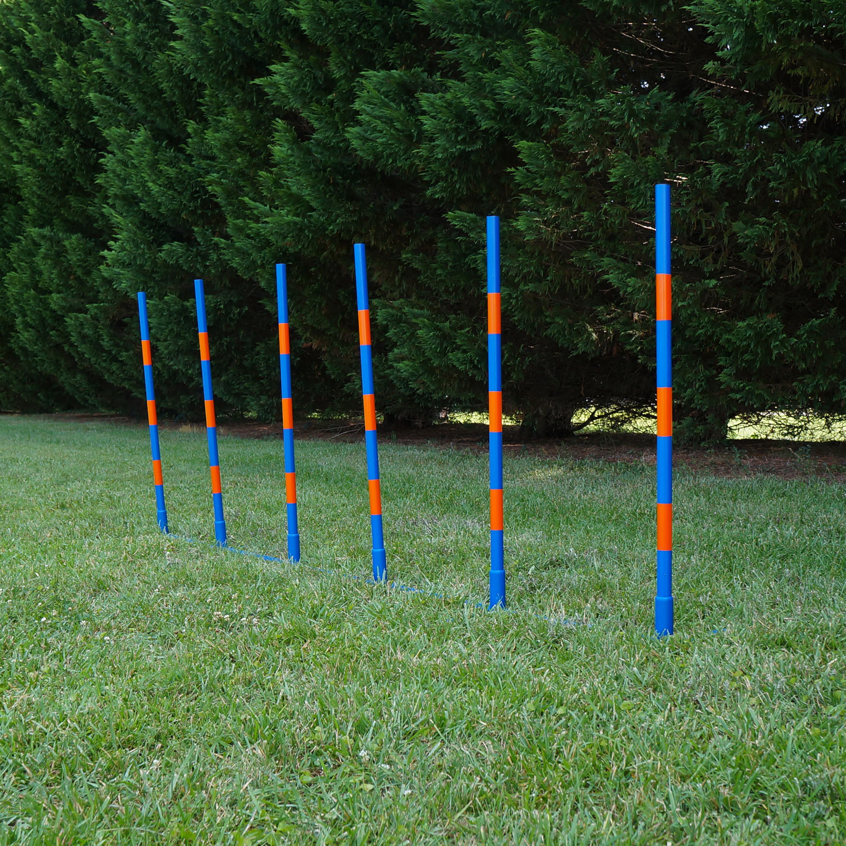 Dog Agility Equipment Set Weave Pole Set w/Carrying Case Competition Grade Adjustable Agility Weave Pole Set Lord Anson™ Dog Agility Weave Poles 