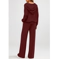 thumbnail image 4 of Conjunto Deportivo para Mujer PRETTYGARDEN con Sudadera con Capucha y Pantalones de Pierna Ancha XS, 4 of 5