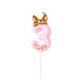 thumbnail image 1 of Diconna Numeral Birthday Candles Cake Topper with Bowknot, 1 of 9