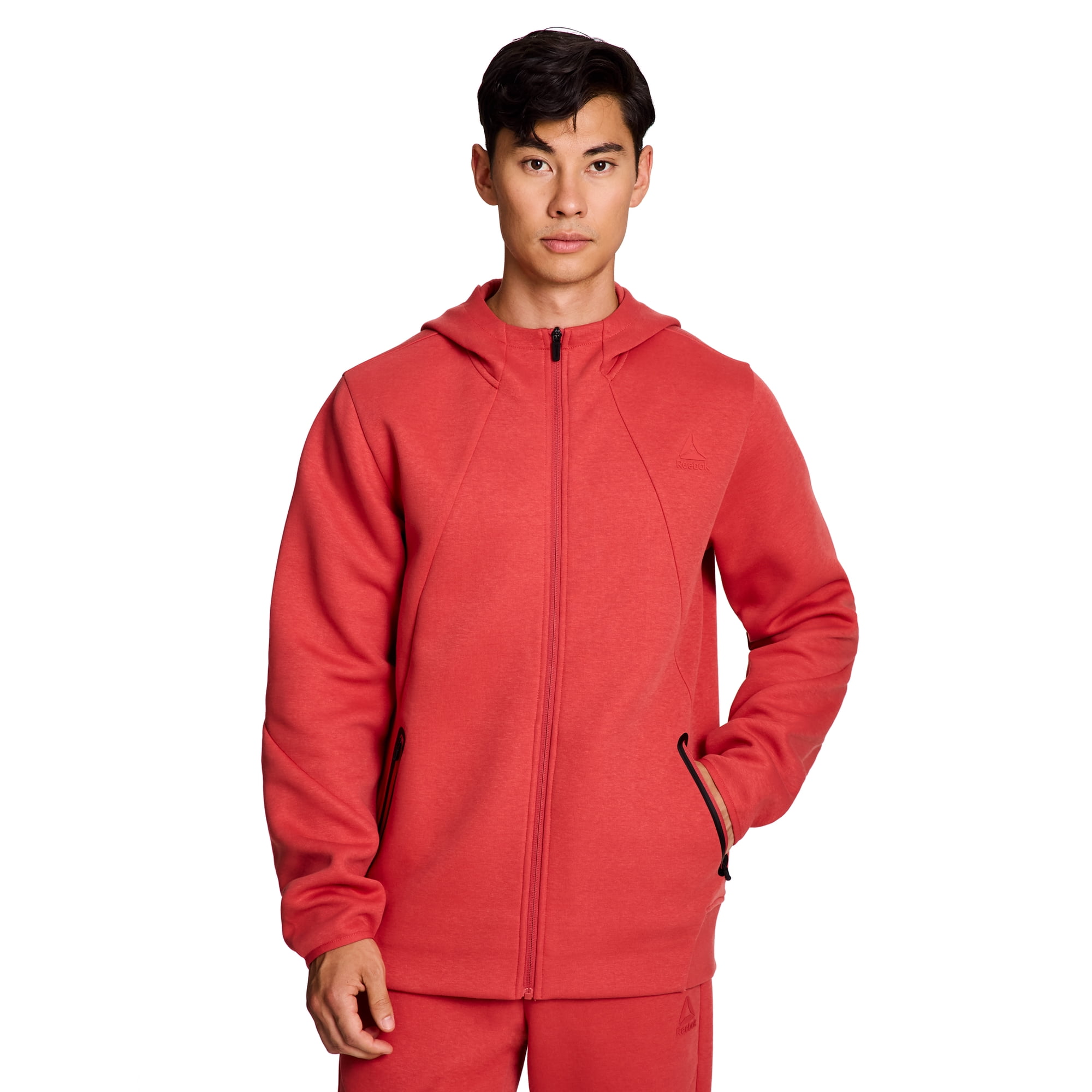 Reebok Men's and Big Men's Momentum Fleece Full Zip Hoodie, Sizes XS-5XL