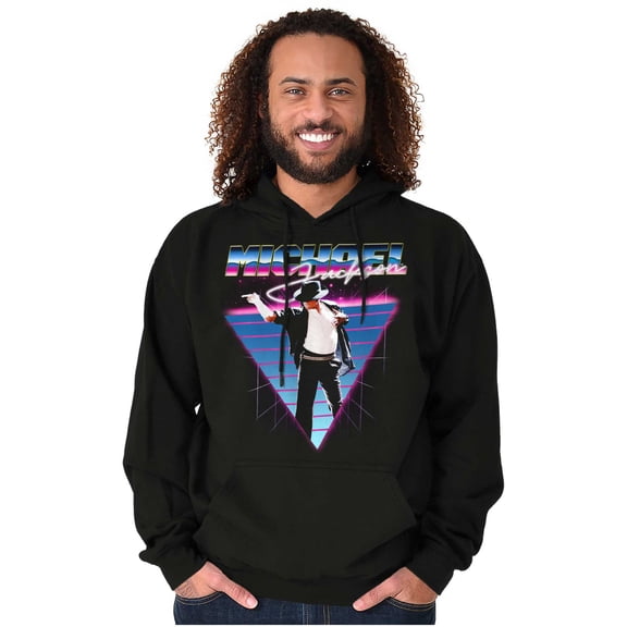 Michael Jackson 80s Iconic Pop Pose Graphic Pullover Hoodie Brisco Brands S