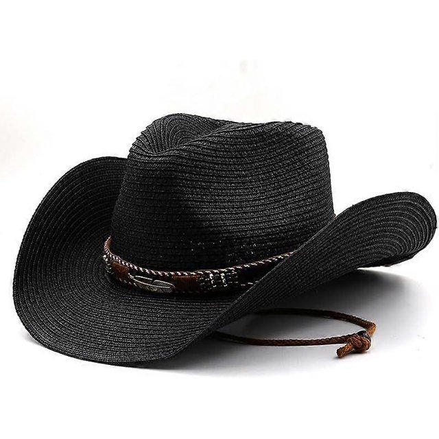 2025 Latest Model Straw Cowboy Hats Western Cowgirl Hat Foldable Wide Brim Cowboy Hat Trav