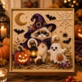 thumbnail image 4 of Spooky Cute Halloween Ghost Pearl Art DIY Kit, 3D diamond art kits for adults beginner, Ghost Companion Witch Cat Painting, Full All-Inclusive Supply, Farmhouse Halloween Decor Craft Gifts D, 4 of 8