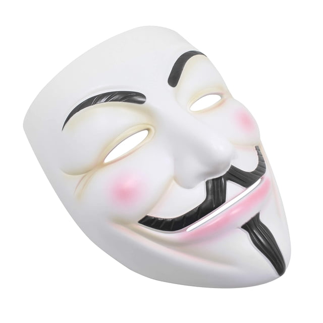 Máscara de Hacker V de Vendetta Udekit Accesorio para Disfraz de Cosplay de Fiesta