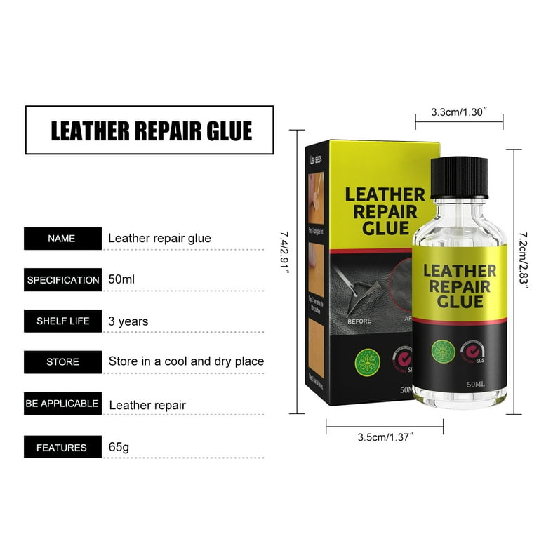 ihreesy Leather Glue Repair,30ml Leather Refinish Fluid Leather Easy  Restoration Scratch Repair Agent for Furniture Car Seats Handbags