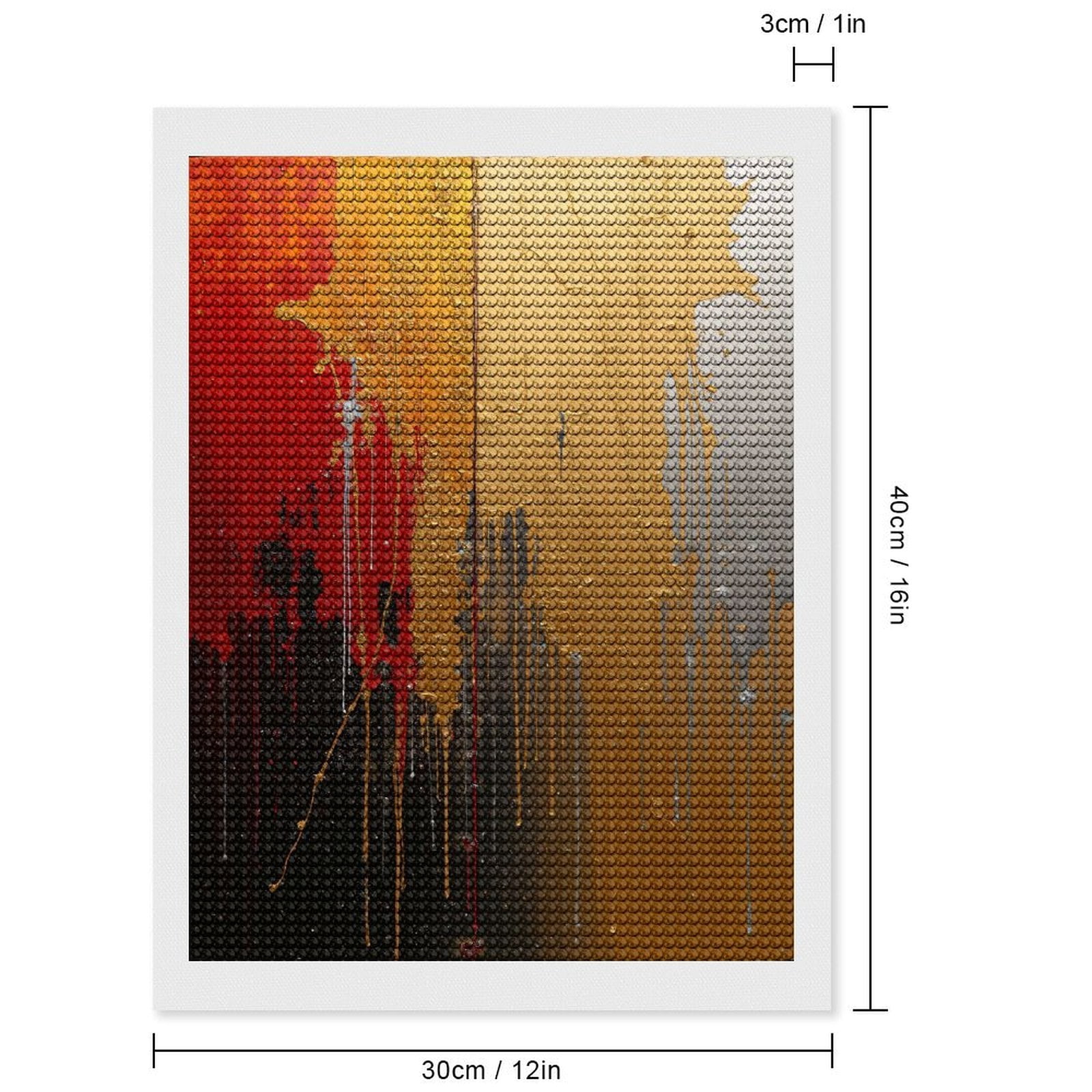 Diamond Art Kits for Adults, Abstract Dripping Paint Art Bold 5D Diamond Painting Kits for Adults Beginners, DIY Full Drill Diamond Painting, Gem Art and Crafts 12x16