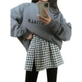 thumbnail image 1 of KOMOO Women Hoodie Bottoming Skirt High Waist Fake Lower Sweep Skirt Side Spilt Hem Casual Skirt, 1 of 6