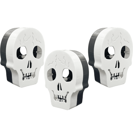Double-Sided Skull LED Lights, 3 Pack, Halloween LED Electronic Skull Head Lamp, Halloween Fashion Wind Lamp Decoration Ornaments