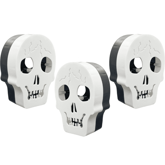 Double-Sided Skull LED Lights, 3 Pack, Halloween LED Electronic Skull Head Lamp, Halloween Fashion Wind Lamp Decoration Ornaments
