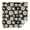 Black White Flower, variant on Gray White Flower Pattern Square Tablecloth,Waterproof Square Table Cover,Wipeable Spillproof Washable Table Cover for Home Kitchen Party Decor 42"X42"(107x107cm)