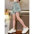 thumbnail image 5 of TOOYOU Girls Jeans Demin Pants Summer Loose Fashion Personality Casual Thin Denim Shorts Versatile Casual Trousers For Sweet Girls Size 4-5 Years Light Blue, 5 of 6
