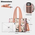 thumbnail image 5 of Teacher Tote Bag,Chihuahua and Flower Florals Teacher Utility Tote Bag,Large Work Tote Bags for Women with Multiple Pockets,Top Zipper Closure,13.8x10.6x6.7 Inch, 5 of 5