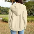 thumbnail image 4 of jtjvou Womens Zip Up Hoodies 2025 Fall Winter Trendy Long Sleeve Hooded Sweatshirts Long Sleeve Comfy Casual Jacket Beige S, 4 of 4