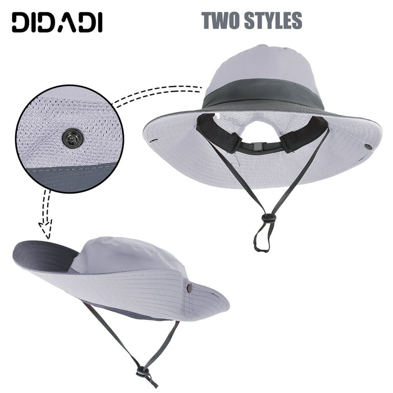 DIDADI Sun Hats with UV Protection, Outdoor Tribe Sun Hat with  Ponytail-Hole, Foldable Mesh Beach Hat , Breathable Bucket Hat for Women  Fishing
