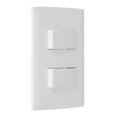 thumbnail image 3 of Placa Interruptor Doble 3 Vias Leviton Blanco 12X8.5X3.5Cm, 3 of 3