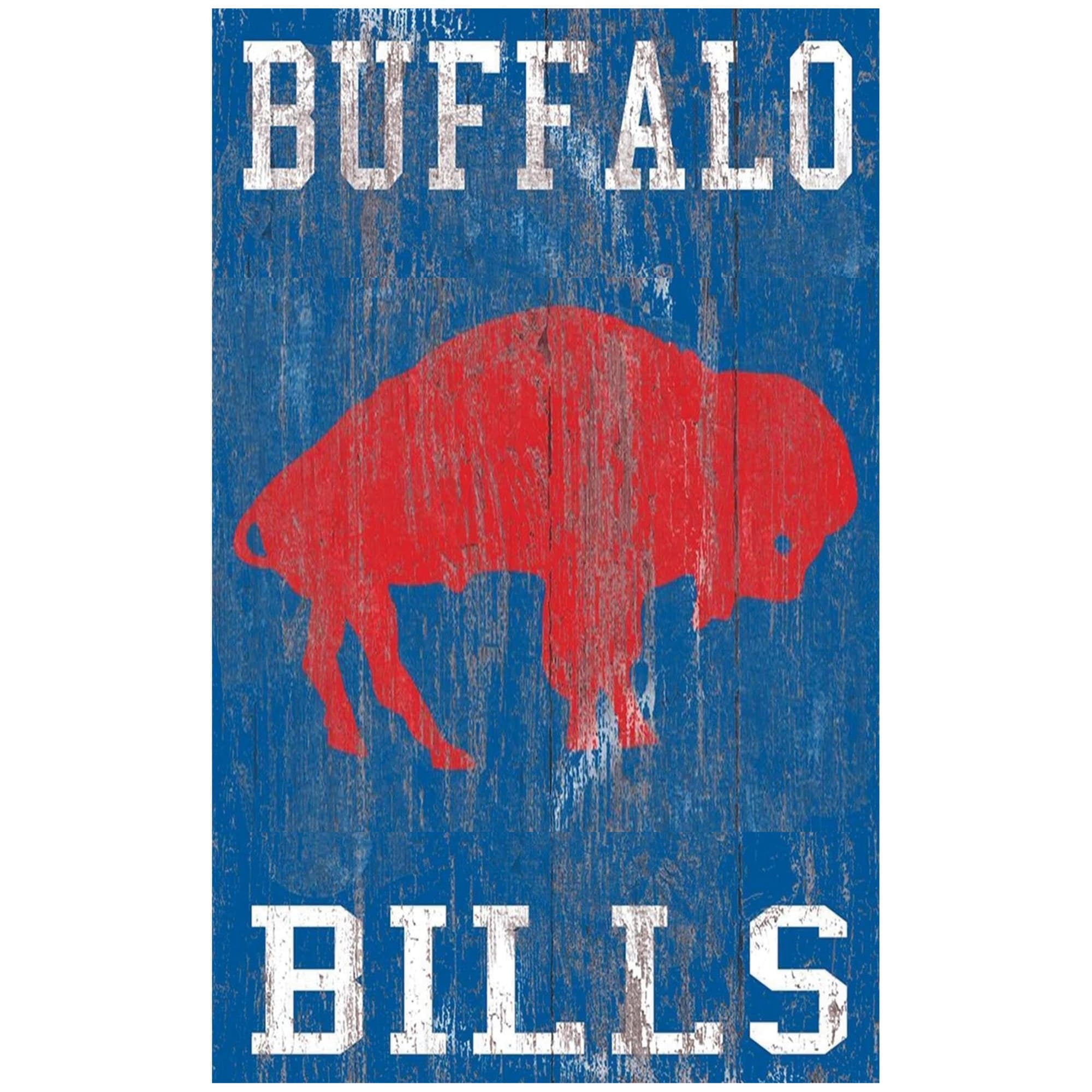 Bills 11'' x 19'' Heritage Distressed Logo Sign - Walmart.com