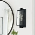 thumbnail image 5 of C Cattleya 1-Light Matte Black Finish Incandescent Rectangle Indoor Wall Sconce Wall Light Fixture, 5 of 5
