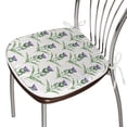 thumbnail image 3 of Thistle Dining Chair Pad, Hand-Drawn Watercolor Effect Botanical Print of Milk Thistle Plant, Water Resistant Pillow with Straps for Kitchen Seats, 2 Pieces Set, Jade Green Off White, by Ambesonne, 3 of 5