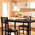 thumbnail image 5 of Baxluxe Dining Table Set, Rustic Kitchen Table and 2 Chairs with Metal Frame, Dining Room Dining Table Set, Small Space Breakfast Dining Table Set, Dining Room, Kitchen,Black, 5 of 9