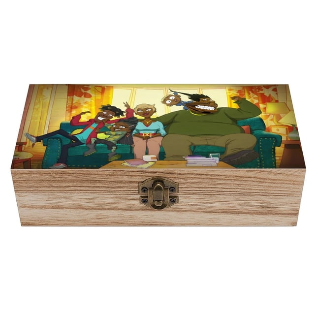 Buenos Tiempos Caja Organizadora de Madera Rústica - Caja Decorativa Multifuncional para Escritorio, Hogar, Oficina, Joyas y Manualidades