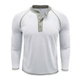 thumbnail image 6 of hotojiny Men's Henley Shirts Fall Vintage Long Sleeve Casual Classic Tee Big and Tall Mens Button Work T-Shirts, 6 of 7
