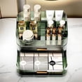 thumbnail image 4 of Fymlhomi Makeup Organizer with Stackable Drawers, Bathroom Vanity Organizers and Storage, Ideal for Desk and Dresser Countertops, Great for Cosmetics, skincare, Lipsticks, Nail Care -Green, 4 of 5
