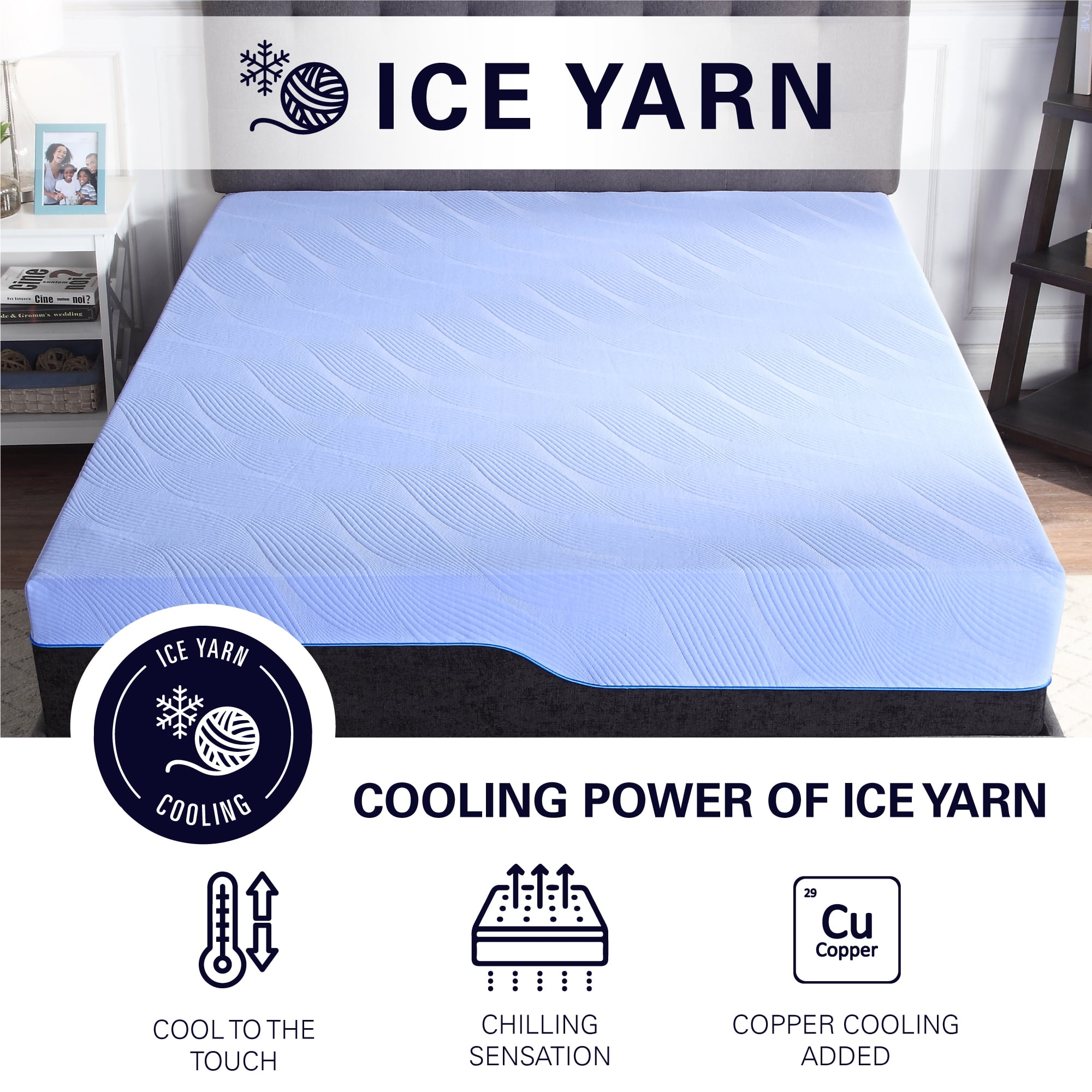 Bridgevine Home 12 inch Flex Top Hybrid Cooling Latex Foam and Coil Mattress, King Size