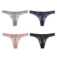 thumbnail image 4 of Charmo Culottes String en Dentelle pour Femmes, Tangas Aguichant, Lot de 4, 4 of 7