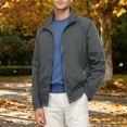 thumbnail image 2 of Mens Waterproof Jacket Lightweight Zip Up Hoodless Outwear Jacket Spring Fall Fashion Casual Daily Pocket Coat Business Commute Windbreaker with Pockets, 2 of 5
