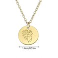thumbnail image 5 of Collar de moneda de oro para mujer shaofei colgante floral mes de nacimiento, 5 of 5