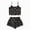 A268-Black, variant on TOWED22 Halloween Pajamas Women Cute Print Tank Tops and High Waist Shorts Nightwear 2 Piece Sets Plus Size Sleepwear(Orange,S)