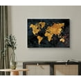 thumbnail image 2 of wall26 Canvas Print Wall Art Gold Foil Dark World Map Architecture &amp; Maps Places Illustrations Modern Art Global Scenic Fun Multicolor for Living Room, Bedroom, Office - 32"x48", 2 of 5