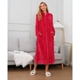 thumbnail image 6 of Richie House Women's Zip Up Fleece Warm Robe Plush Night Dressing Zipper Robes S-3XL RHW4000-A-3XL, 6 of 7