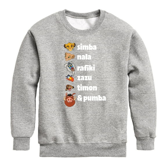 The Lion King - Main Characters - Toddler & Youth Crewneck Fleece Sweatshirt