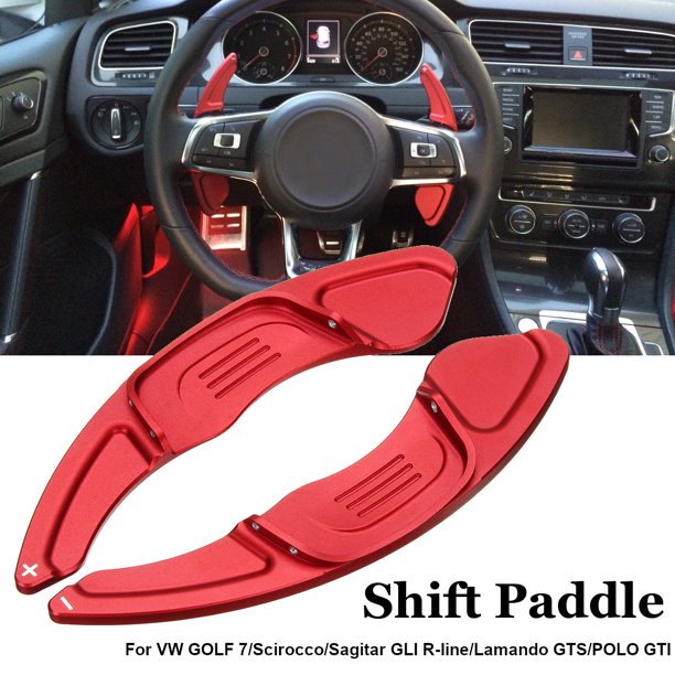 2x Steering Wheel Shift Paddle Extension For VW GOLF 7 TSI GTI R MK7