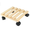 thumbnail image 1 of Plant Pot Trolley,Wooden Flower Plant Pot Plant Standwith Wheels Movable Flower Pot Trays Versatile Functionality, 1 of 8