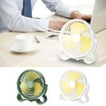 thumbnail image 1 of Mini ventilador portátil recargable por USB, ventilador de escritorio de 3 velocidades con cubierta extraíble, energía eólica fuerte, bajo nivel de ruido, tamaño compacto para el hogar, la oficina, 1 of 4