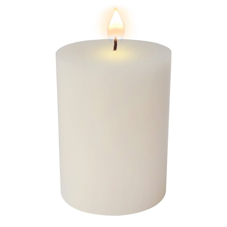 Mainstays 3 x 4 Unscented Ivory Pillar Candles, 2-Pack photo 4